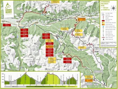 Karte Dolomiti MTB